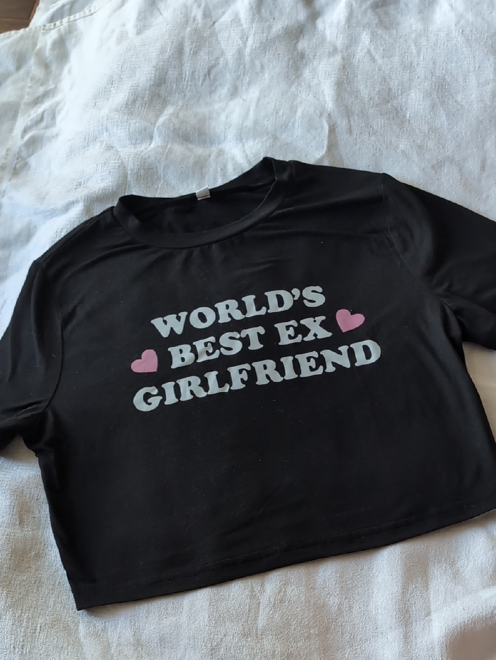 World's Best Ex Girlfriend Black Crop Tee